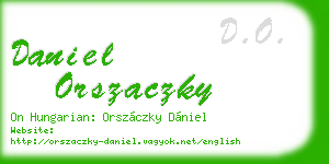 daniel orszaczky business card